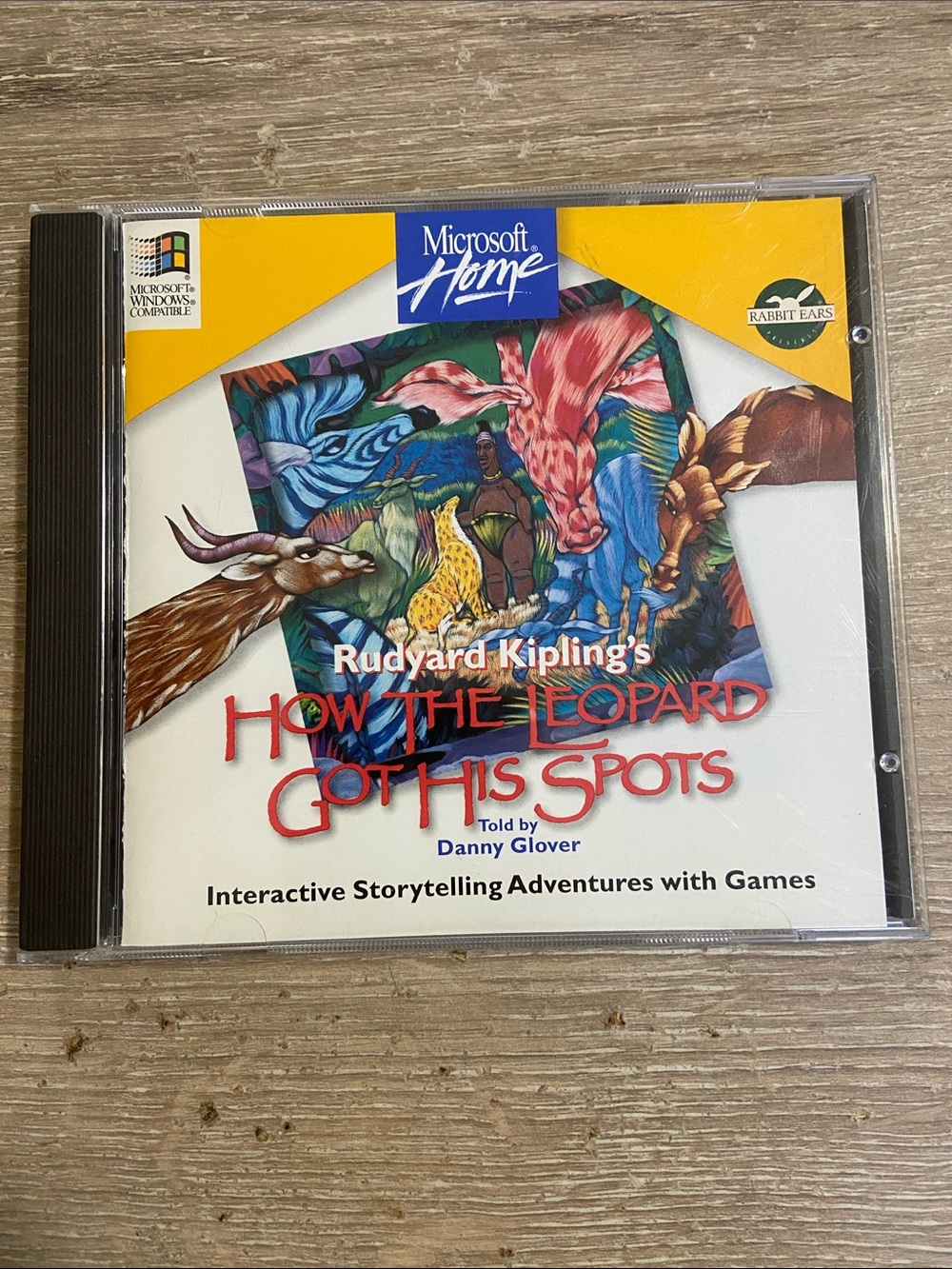 PC CD-ROM Rudyard Kipling's How the Leopard Got His Spots 1995 Microsoft Glover